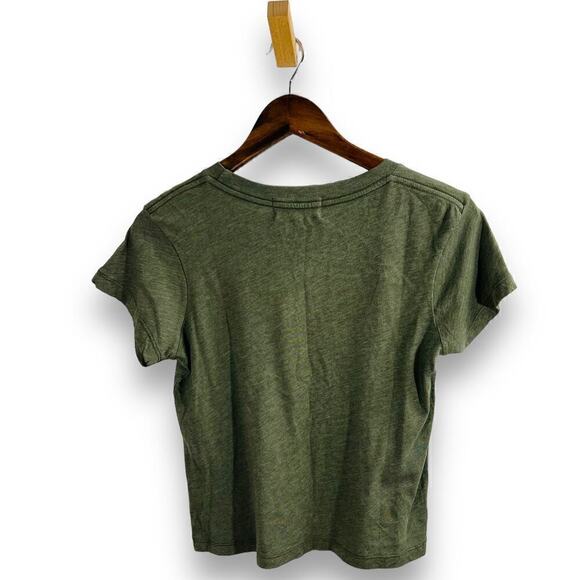 Wildfox Graphic Tee XS Olive Face Mask Wine Glass No Texts - Picture 5 of 9